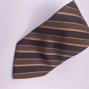 Boss Men's Tie in Brown with Stripes Current